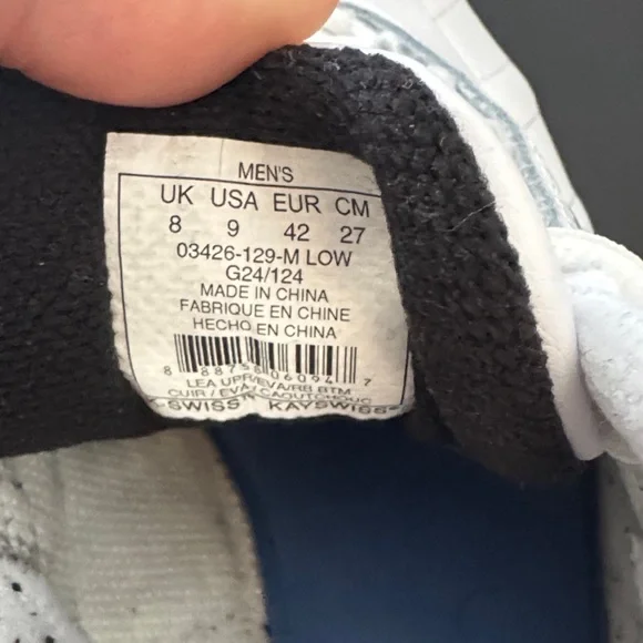 K-Swiss White Athletic Sneakers st329 CMF Size 9 - Picture 2 of 8